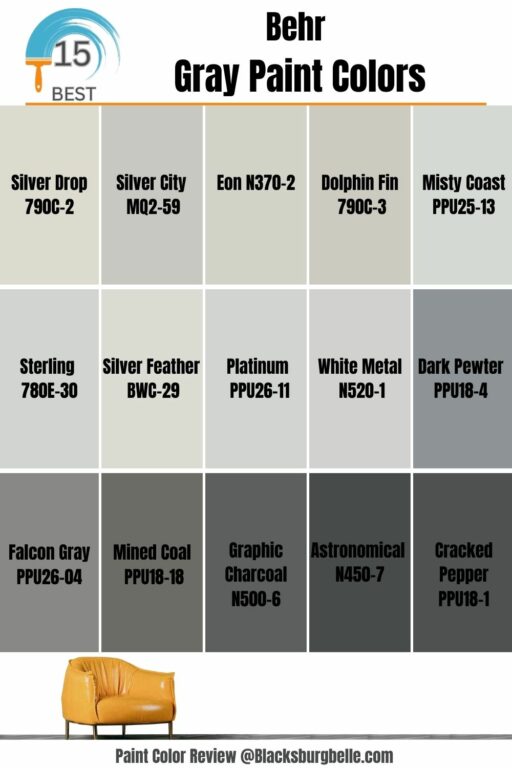 15 Most Popular Behr Gray Paint Colors From Light To Dark 512x768 